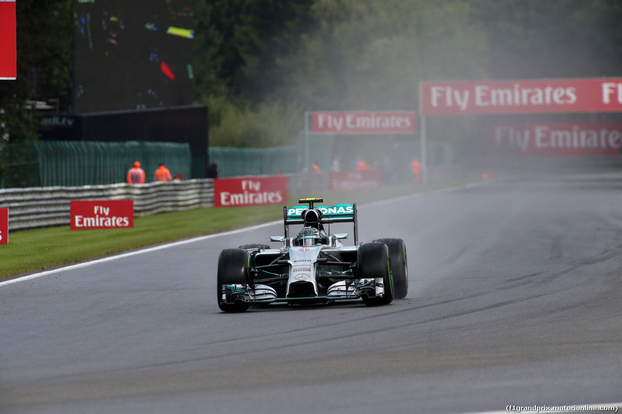 GP BELGIO, 23.08.2014- Prove Libere 3, Nico Rosberg (GER) Mercedes AMG F1 W05