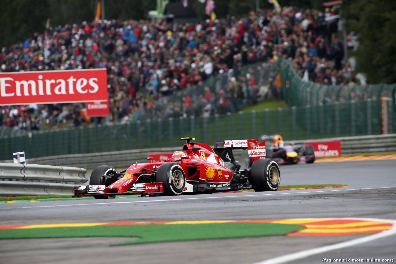 GP BELGIO, 23.08.2014- Prove Libere 3, Kimi Raikkonen (FIN) Ferrari F14-T