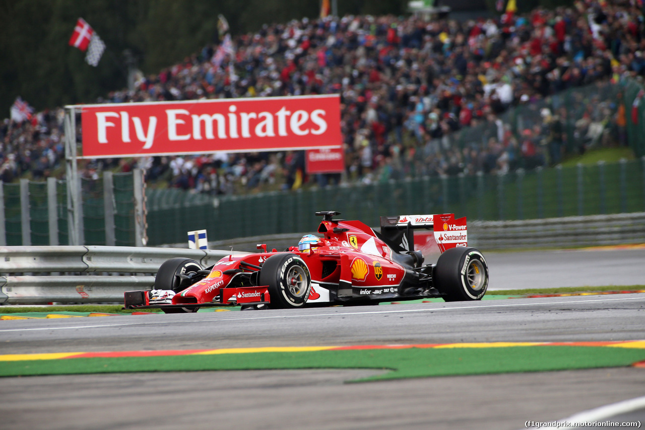 GP BELGIO, 23.08.2014- Prove Libere 3, Fernando Alonso (ESP) Ferrari F14-T