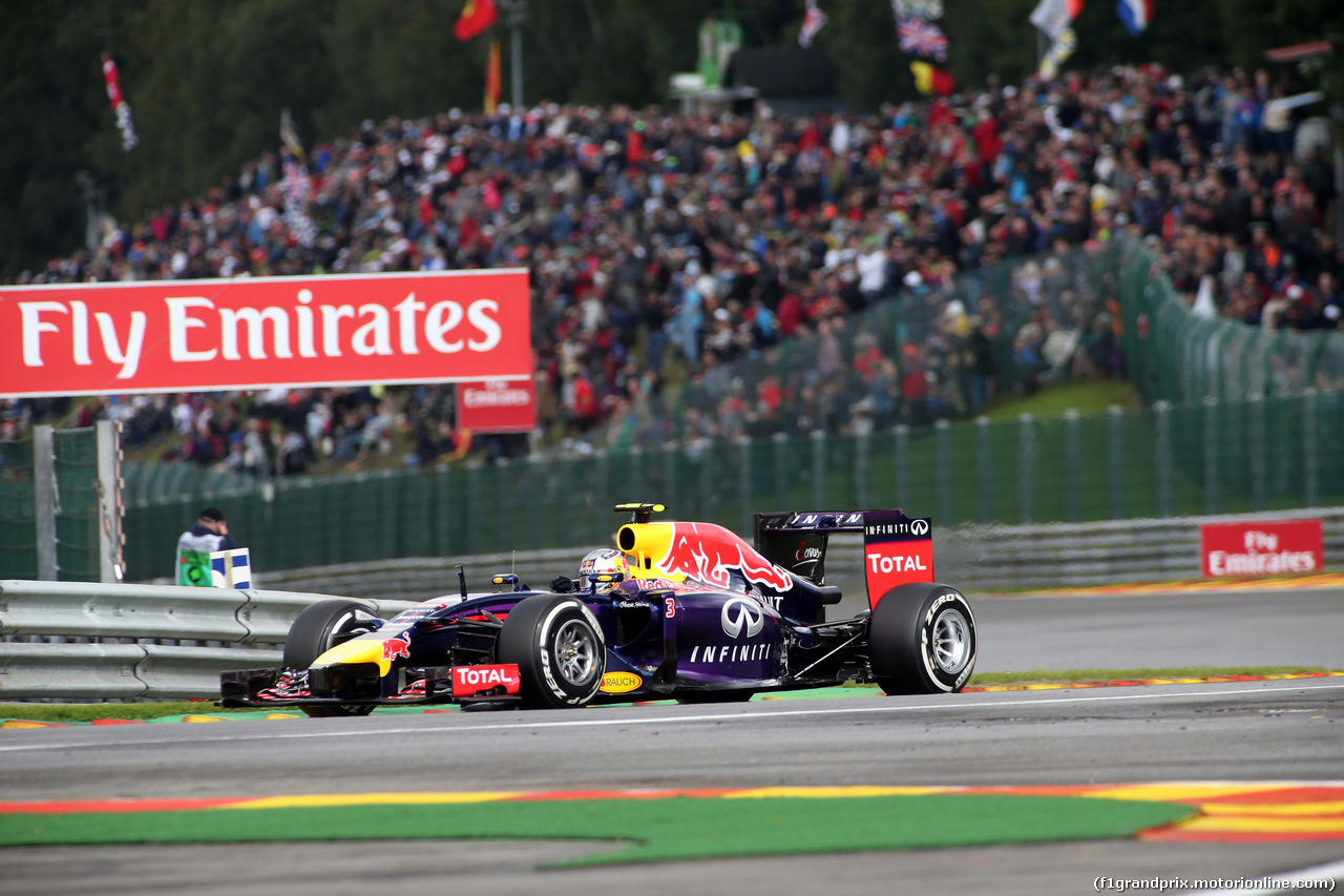 GP BELGIO, 23.08.2014- Prove Libere 3, Daniel Ricciardo (AUS) Red Bull Racing RB10