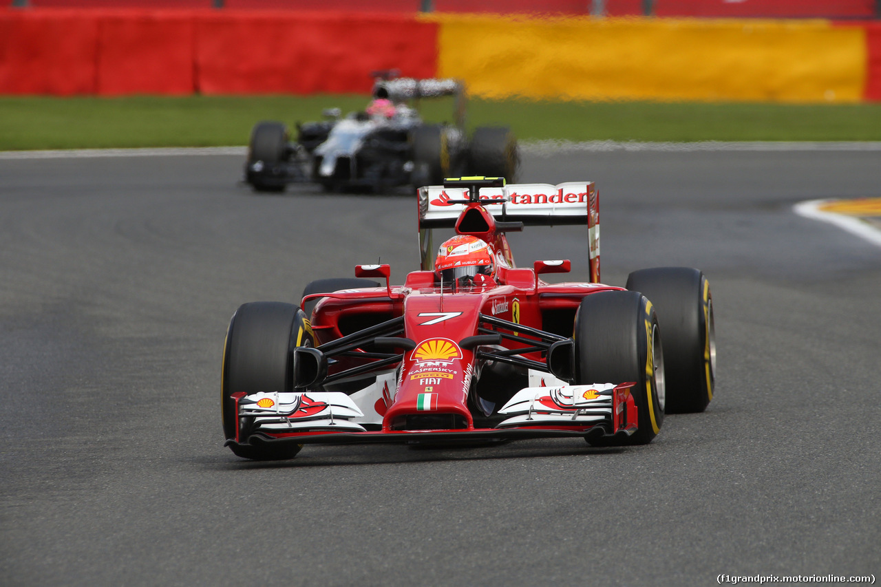 GP BELGIO, 23.08.2014- Prove Libere 3, Kimi Raikkonen (FIN) Ferrari F14-T