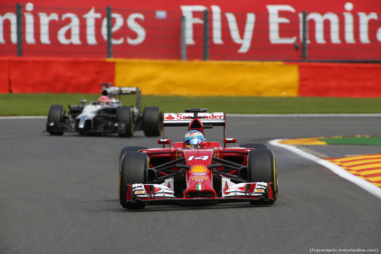 GP BELGIO, 23.08.2014- Prove Libere 3, Fernando Alonso (ESP) Ferrari F14-T