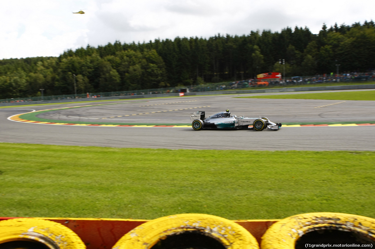 GP BELGIO, 23.08.2014- Prove Libere 3, Nico Rosberg (GER) Mercedes AMG F1 W05