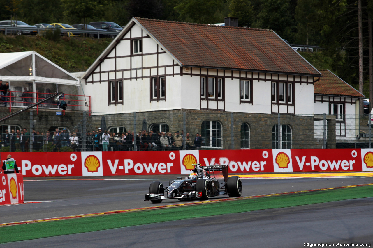 GP BELGIO, 23.08.2014- Prove Libere 3, Esteban Gutierrez (MEX), Sauber F1 Team C33