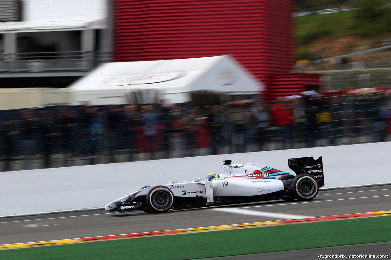 GP BELGIO, 23.08.2014- Prove Libere 3, Felipe Massa (BRA) Williams F1 Team FW36