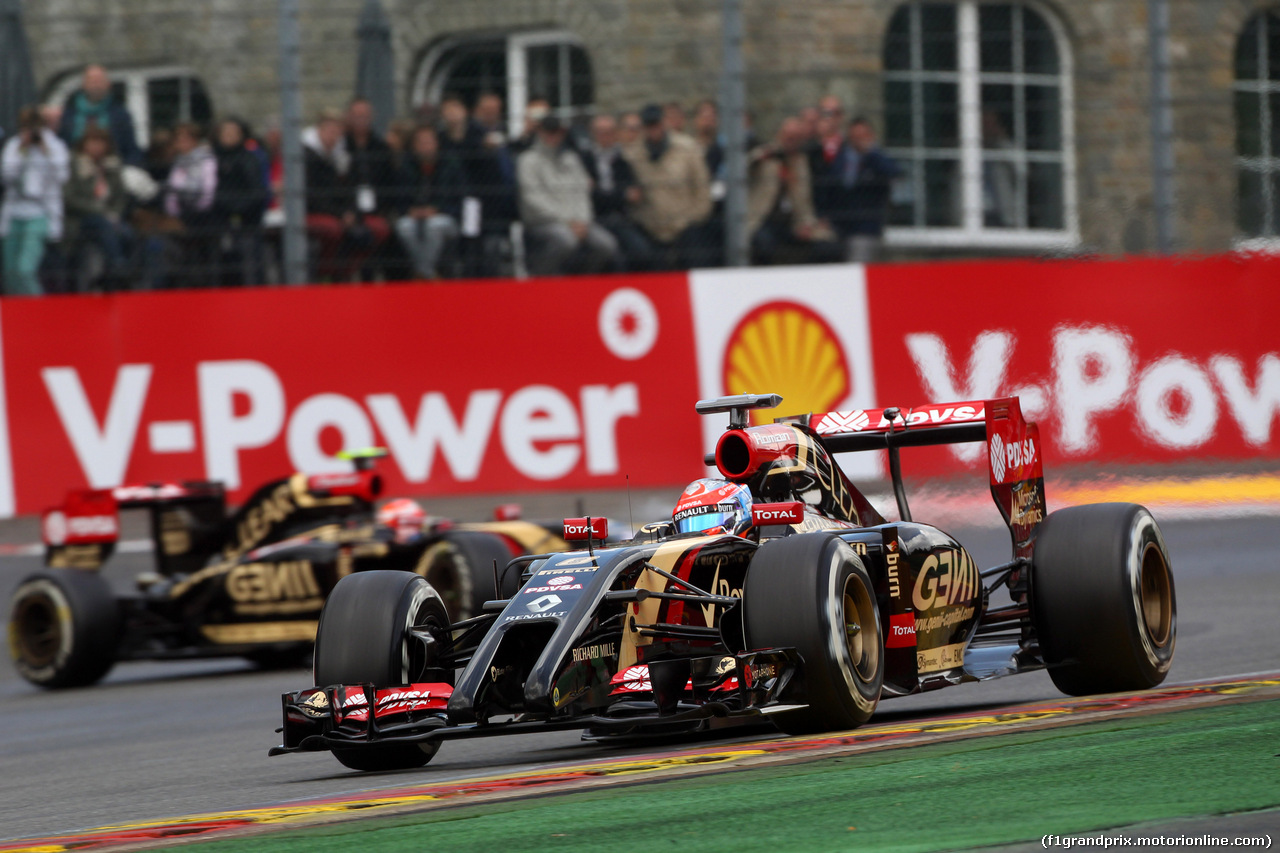 GP BELGIO, 23.08.2014- Prove Libere 3, Romain Grosjean (FRA) Lotus F1 Team E22