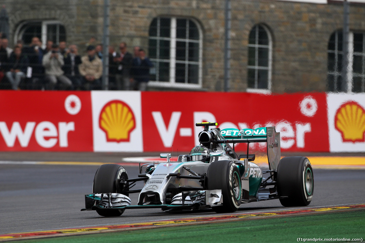 GP BELGIO, 23.08.2014- Prove Libere 3, Nico Rosberg (GER) Mercedes AMG F1 W05
