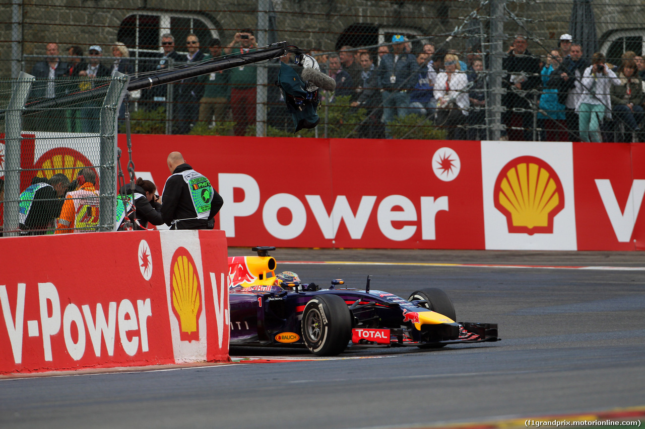 GP BELGIO, 23.08.2014- Prove Libere 3, Sebastian Vettel (GER) Red Bull Racing RB10