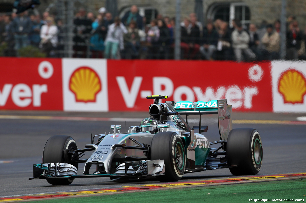 GP BELGIO, 23.08.2014- Prove Libere 3, Nico Rosberg (GER) Mercedes AMG F1 W05