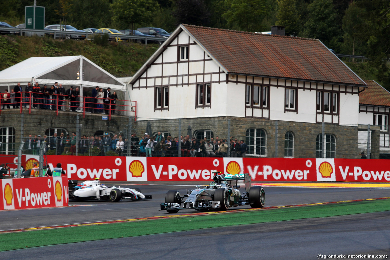 GP BELGIO, 23.08.2014- Prove Libere 3, Nico Rosberg (GER) Mercedes AMG F1 W05
