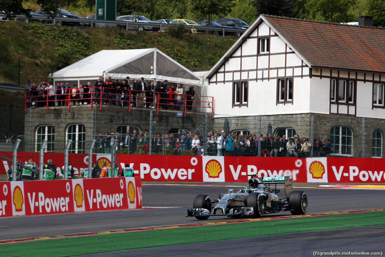GP BELGIO, 23.08.2014- Prove Libere 3, Nico Rosberg (GER) Mercedes AMG F1 W05