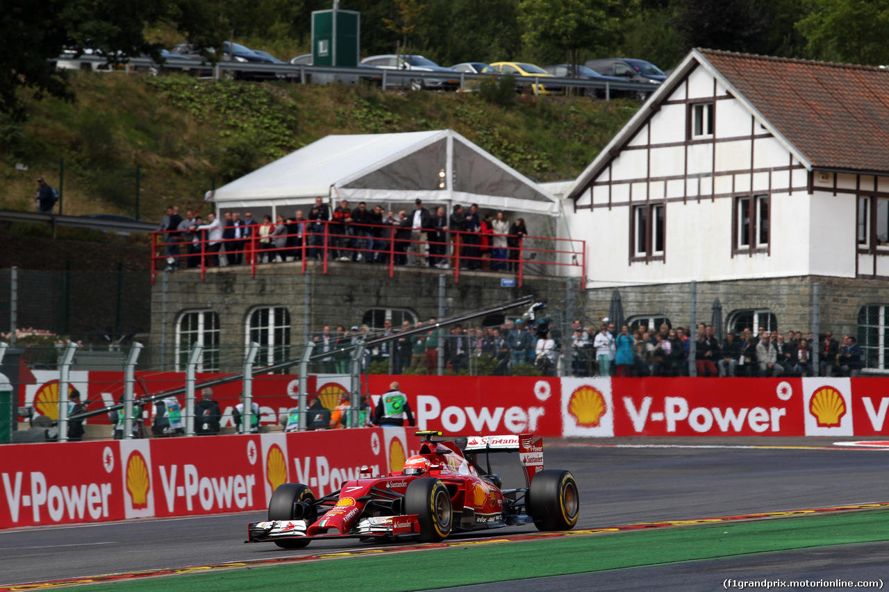 GP BELGIO, 23.08.2014- Prove Libere 3, Kimi Raikkonen (FIN) Ferrari F14-T