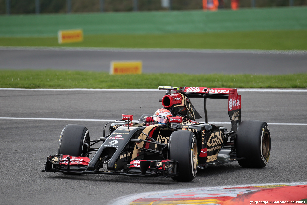 GP BELGIO, 23.08.2014- Prove Libere 3, Pastor Maldonado (VEN) Lotus F1 Team E22