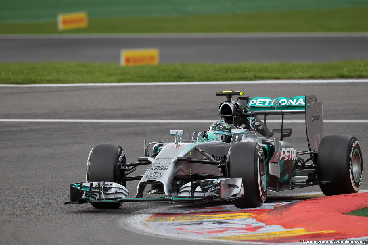 GP BELGIO, 23.08.2014- Prove Libere 3, Nico Rosberg (GER) Mercedes AMG F1 W05
