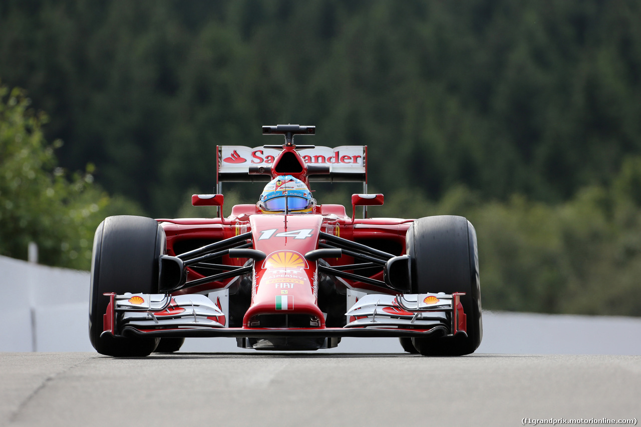 GP BELGIO, 22.08.2014- Prove Libere 1, Fernando Alonso (ESP) Ferrari F14-T