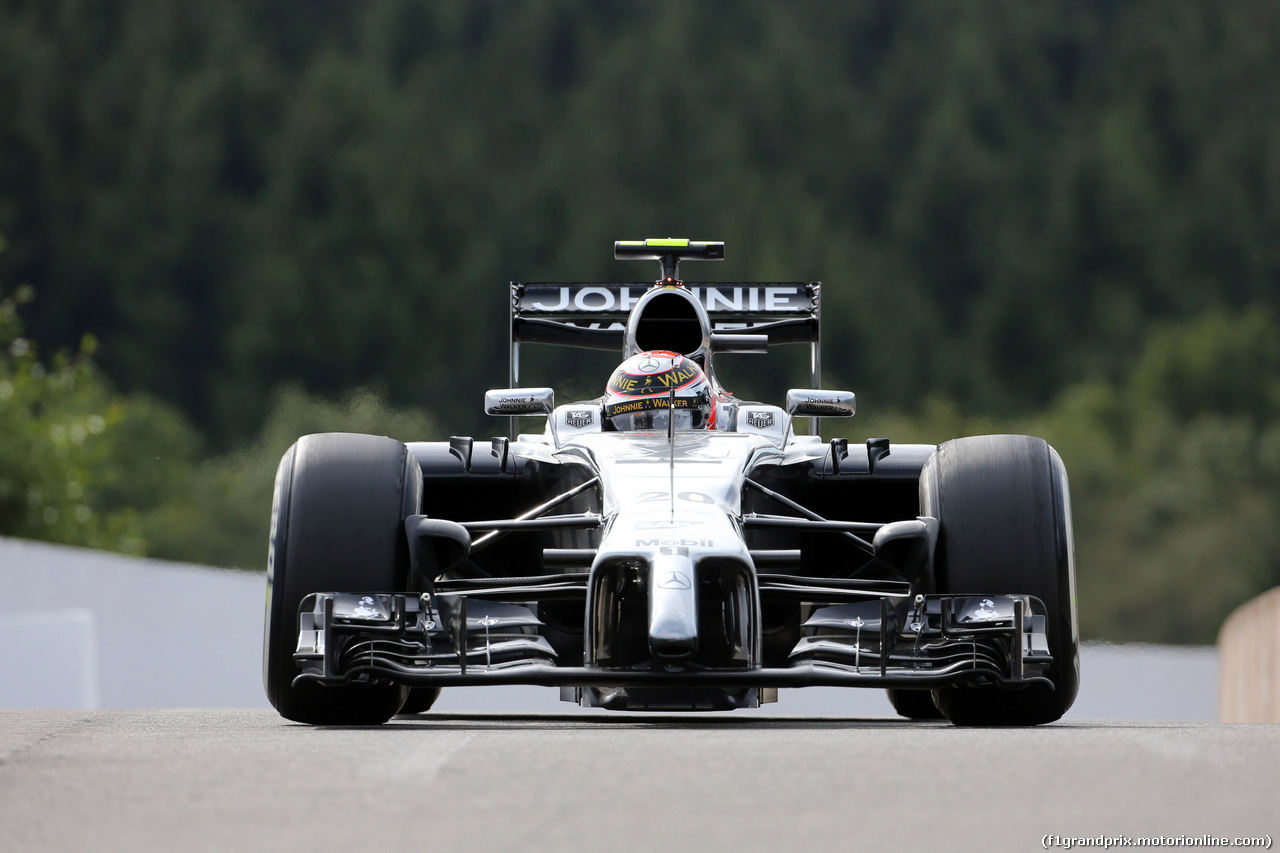 GP BELGIO, 22.08.2014- Prove Libere 1, Kevin Magnussen (DEN) McLaren Mercedes MP4-29