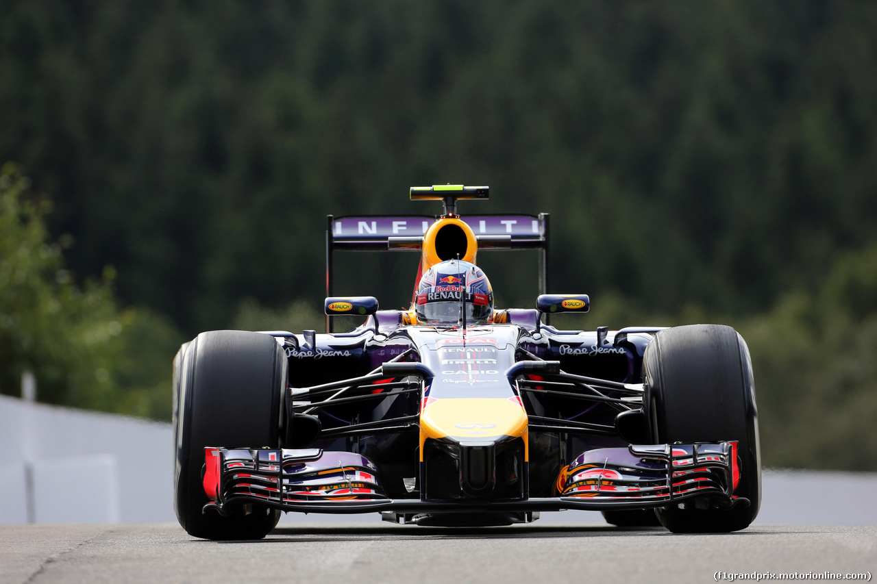 GP BELGIO, 22.08.2014- Prove Libere 1, Daniel Ricciardo (AUS) Red Bull Racing RB10