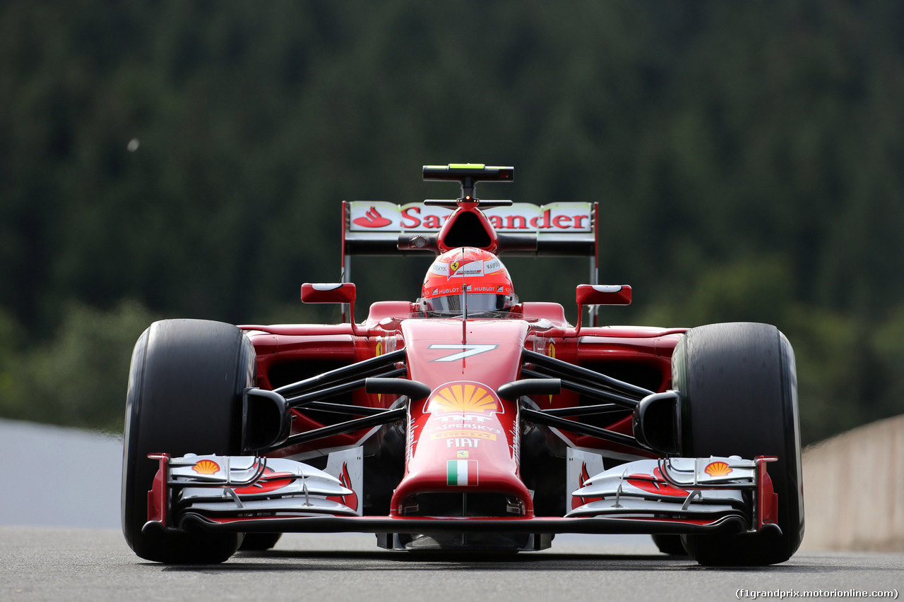 GP BELGIO, 22.08.2014- Prove Libere 1, Kimi Raikkonen (FIN) Ferrari F14-T