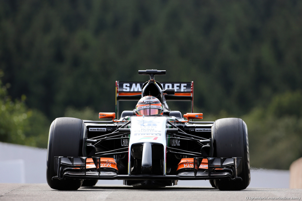 GP BELGIO, 22.08.2014- Prove Libere 1, Nico Hulkenberg (GER) Sahara Force India F1 VJM07