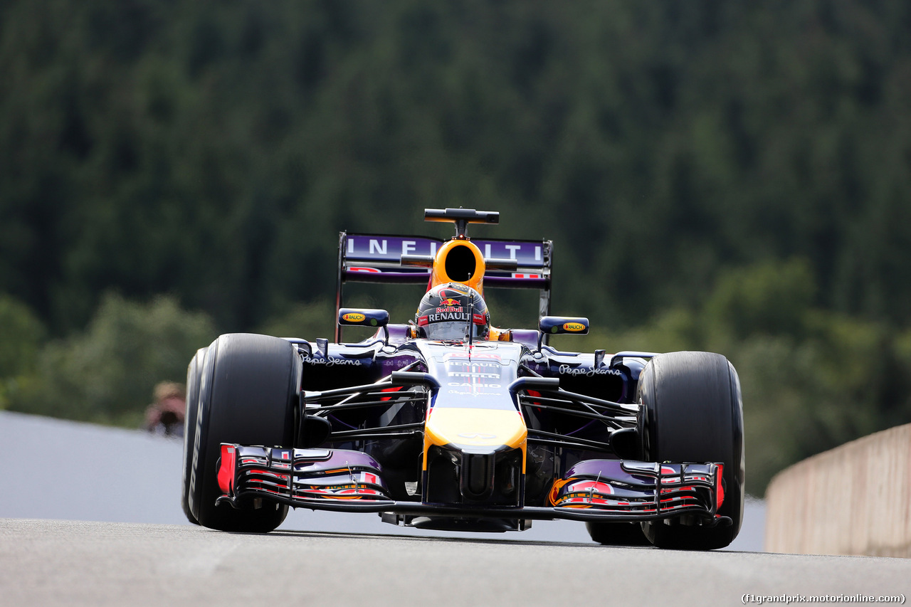 GP BELGIO, 22.08.2014- Prove Libere 1, Sebastian Vettel (GER) Red Bull Racing RB10