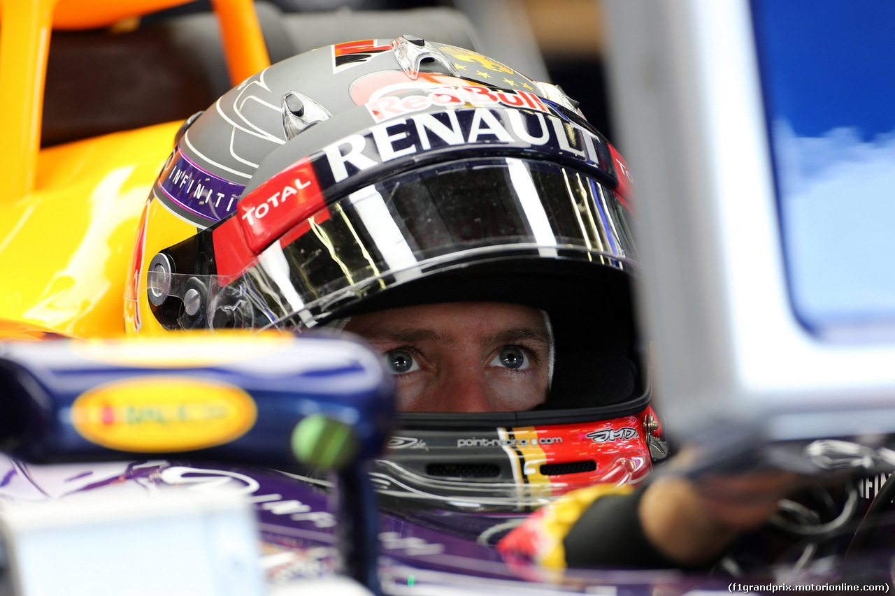 GP BELGIO, 22.08.2014- Prove Libere 1, Sebastian Vettel (GER) Red Bull Racing RB10