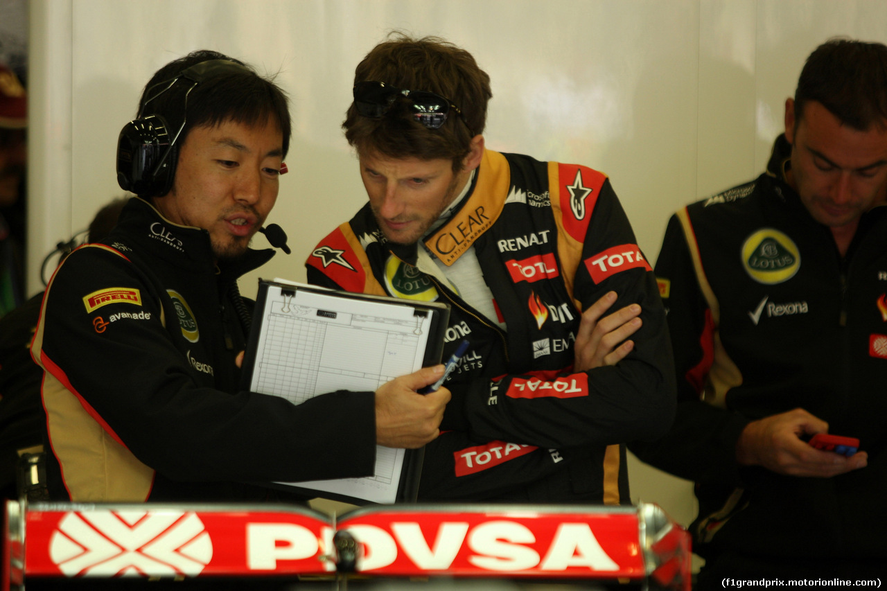 GP BELGIO, 22.08.2014- Prove Libere 1, Romain Grosjean (FRA) Lotus F1 Team E22