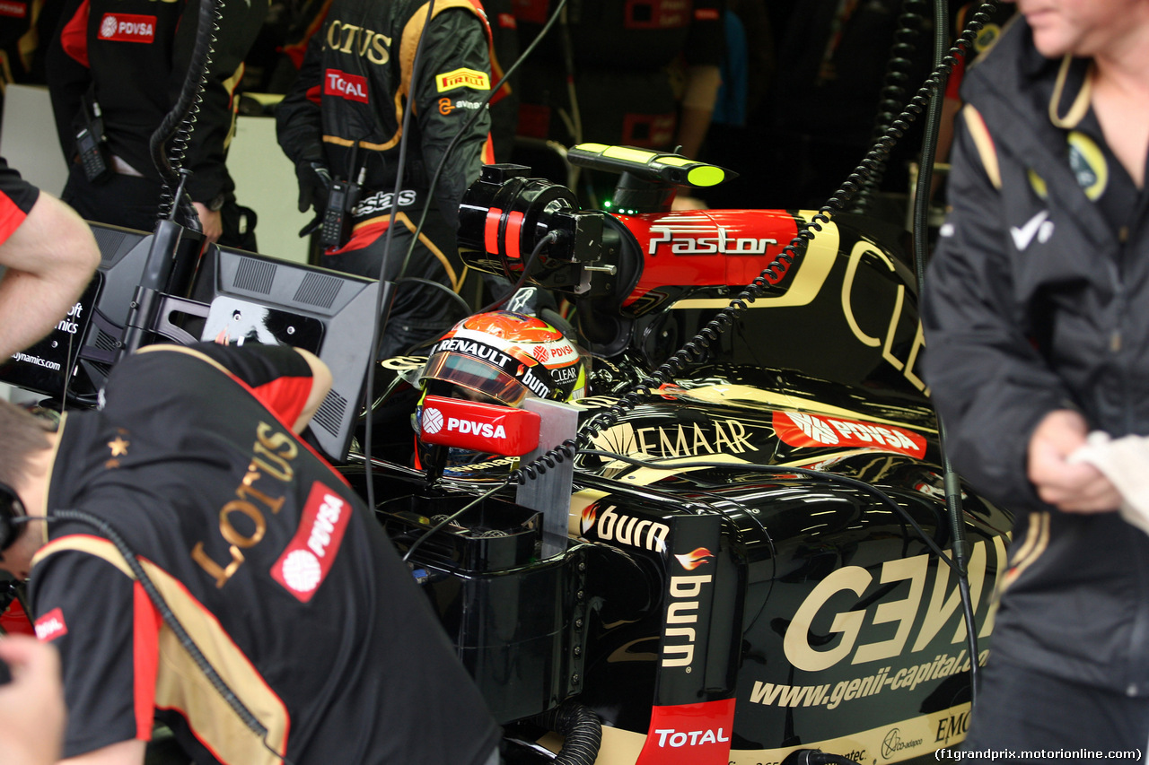 GP BELGIO, 22.08.2014- Prove Libere 1, Pastor Maldonado (VEN) Lotus F1 Team E22