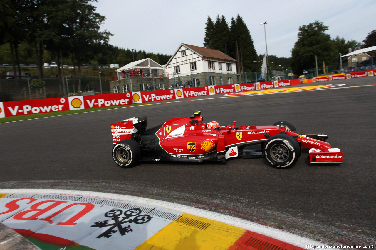 GP BELGIO, 22.08.2014- Prove Libere 1, Kimi Raikkonen (FIN) Ferrari F14-T