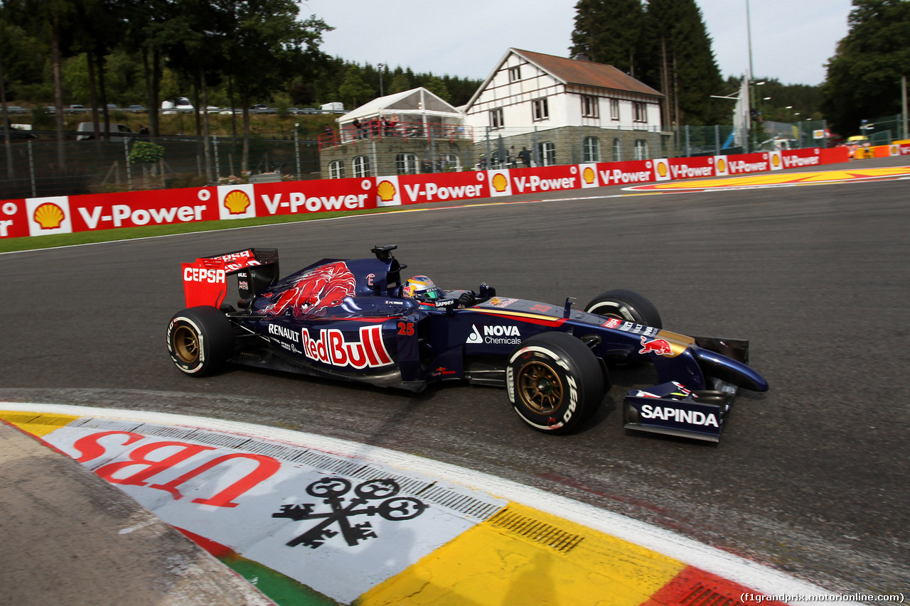 GP BELGIO, 22.08.2014- Prove Libere 1, Jean-Eric Vergne (FRA) Scuderia Toro Rosso STR9