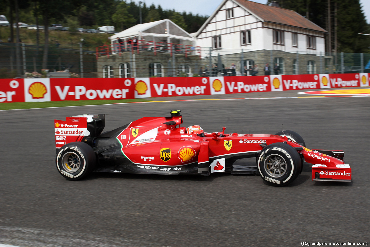 GP BELGIO, 22.08.2014- Prove Libere 1, Kimi Raikkonen (FIN) Ferrari F14-T
