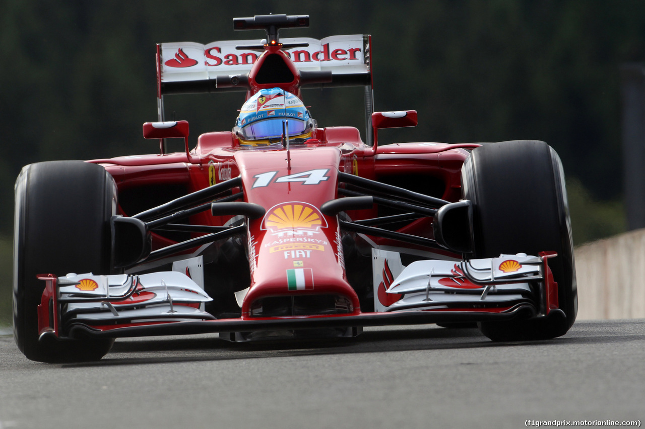 GP BELGIO, 22.08.2014- Prove Libere 1, Fernando Alonso (ESP) Ferrari F14-T