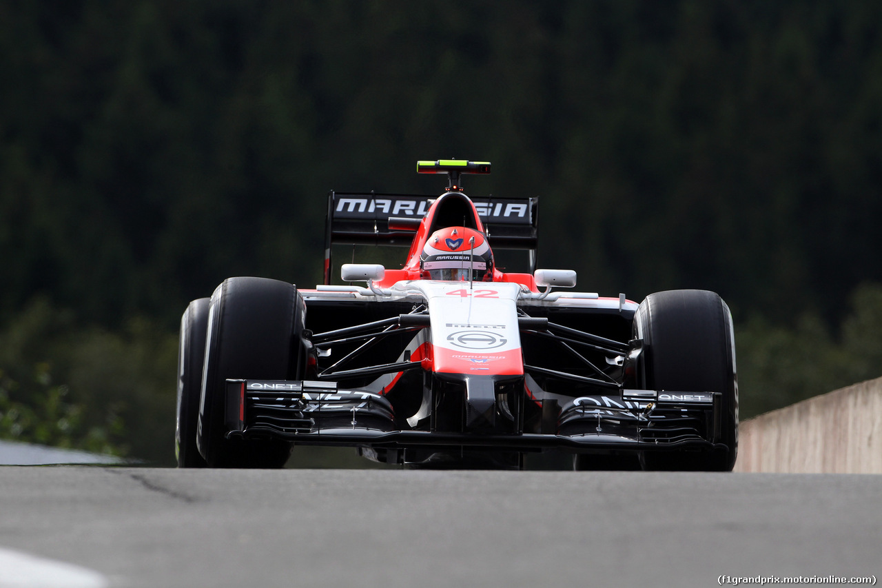 GP BELGIO, 22.08.2014- Prove Libere 1, Alexander Rossi (USA) Marussia F1 Team