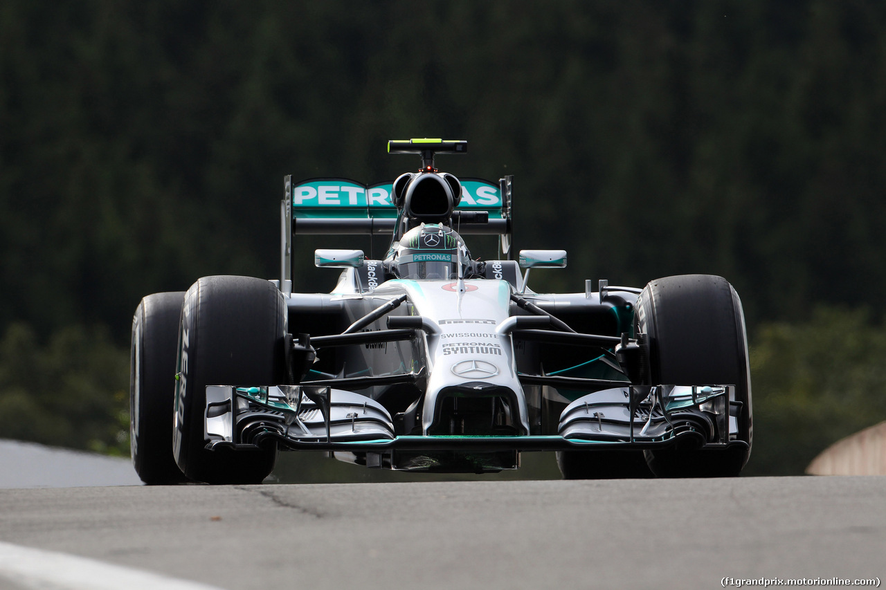 GP BELGIO, 22.08.2014- Prove Libere 1, Nico Rosberg (GER) Mercedes AMG F1 W05
