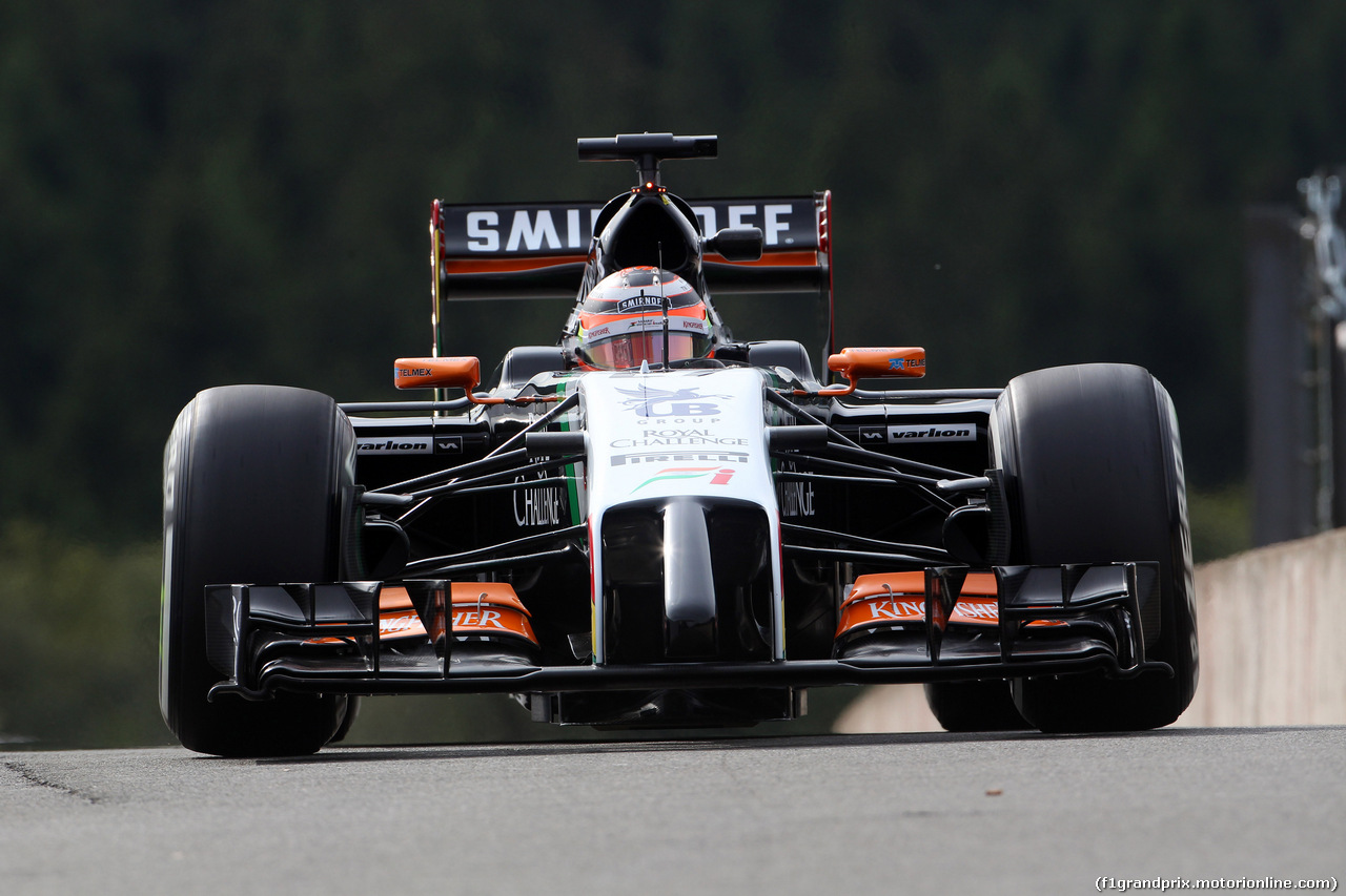GP BELGIO, 22.08.2014- Prove Libere 1, Nico Hulkenberg (GER) Sahara Force India F1 VJM07