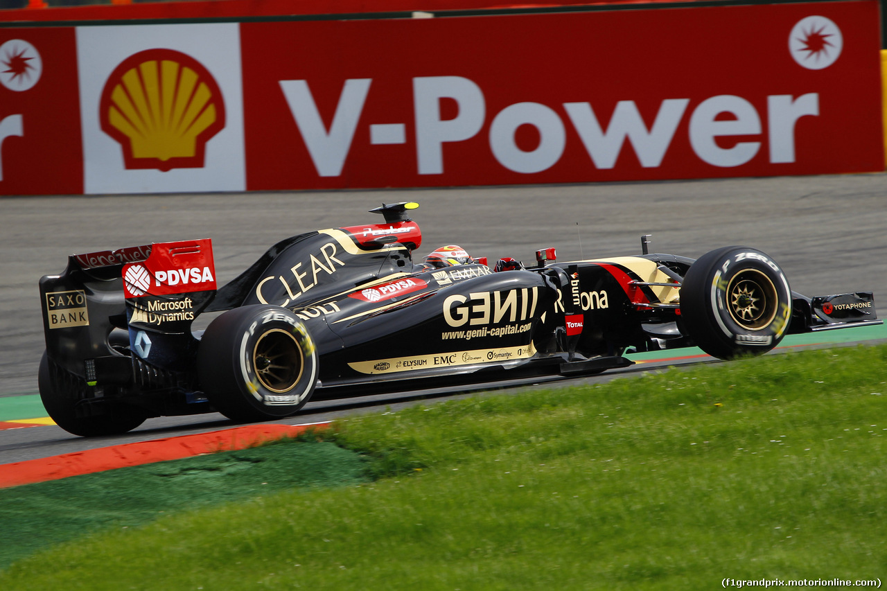 GP BELGIO, 22.08.2014- Prove Libere 1, Pastor Maldonado (VEN) Lotus F1 Team E22