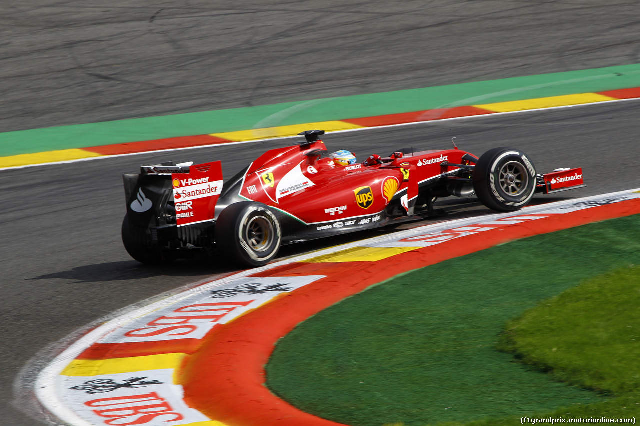 GP BELGIO, 22.08.2014- Prove Libere 1, Fernando Alonso (ESP) Ferrari F14-T