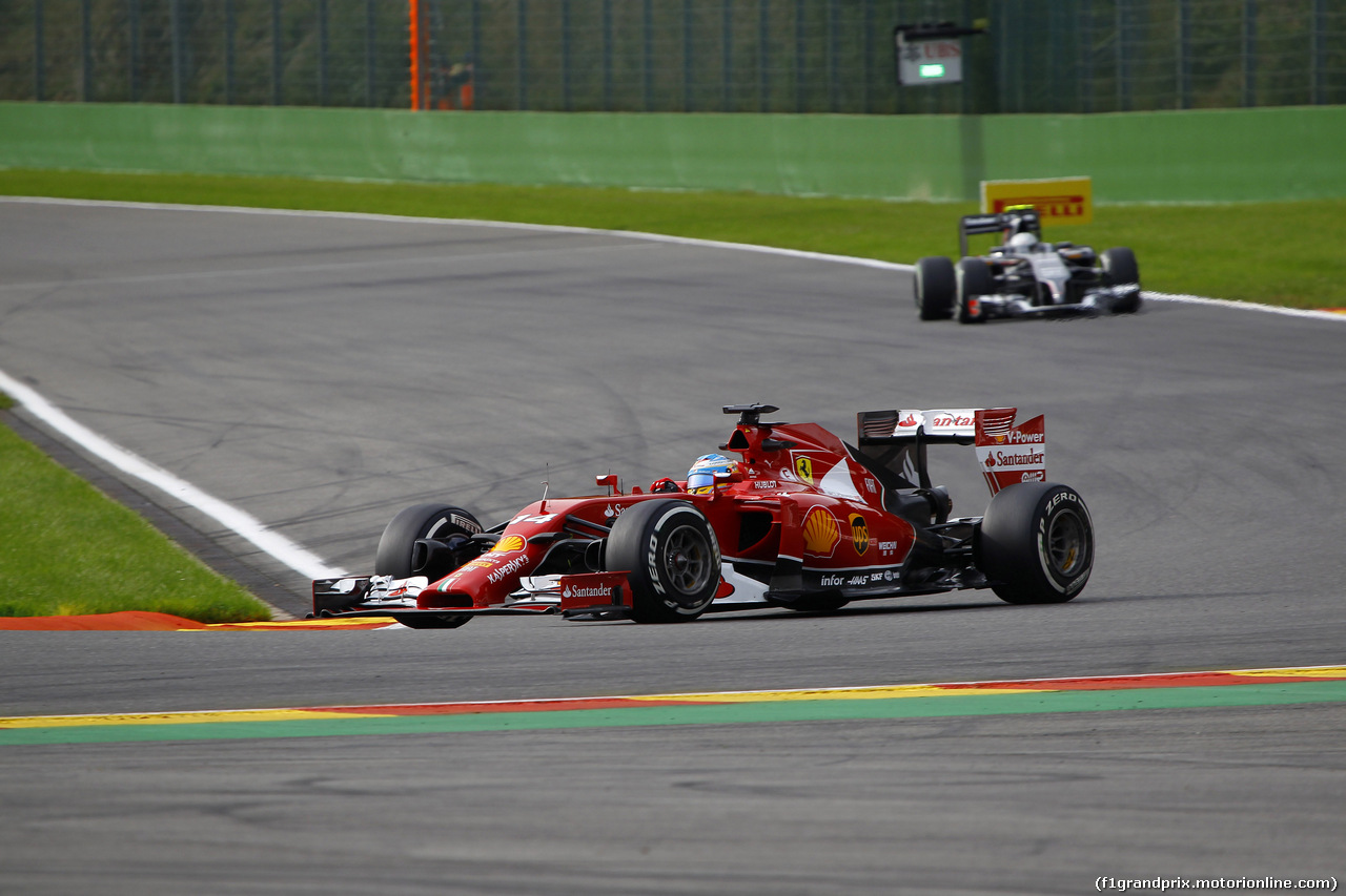 GP BELGIO, 22.08.2014- Prove Libere 1, Fernando Alonso (ESP) Ferrari F14-T