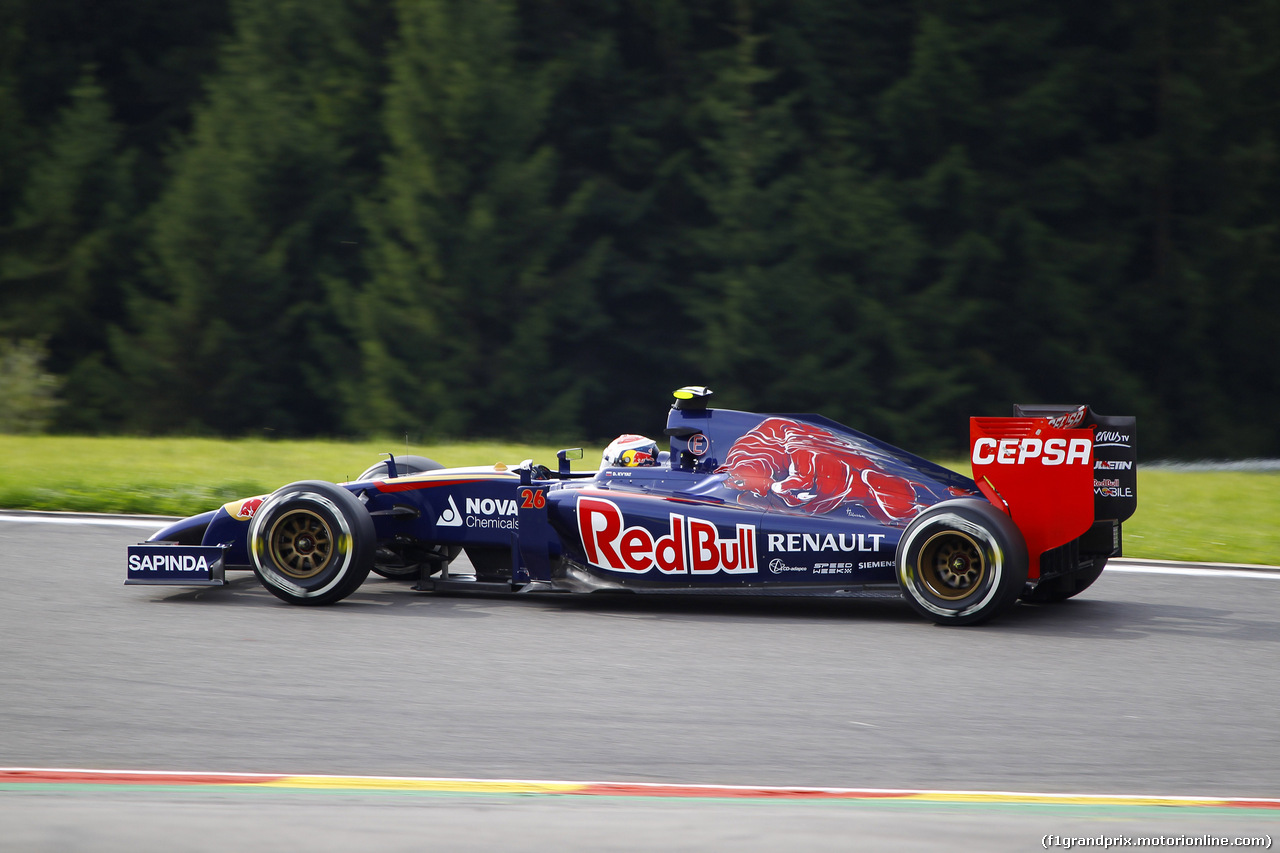 GP BELGIO, 22.08.2014- Prove Libere 1, Daniil Kvyat (RUS) Scuderia Toro Rosso STR9
