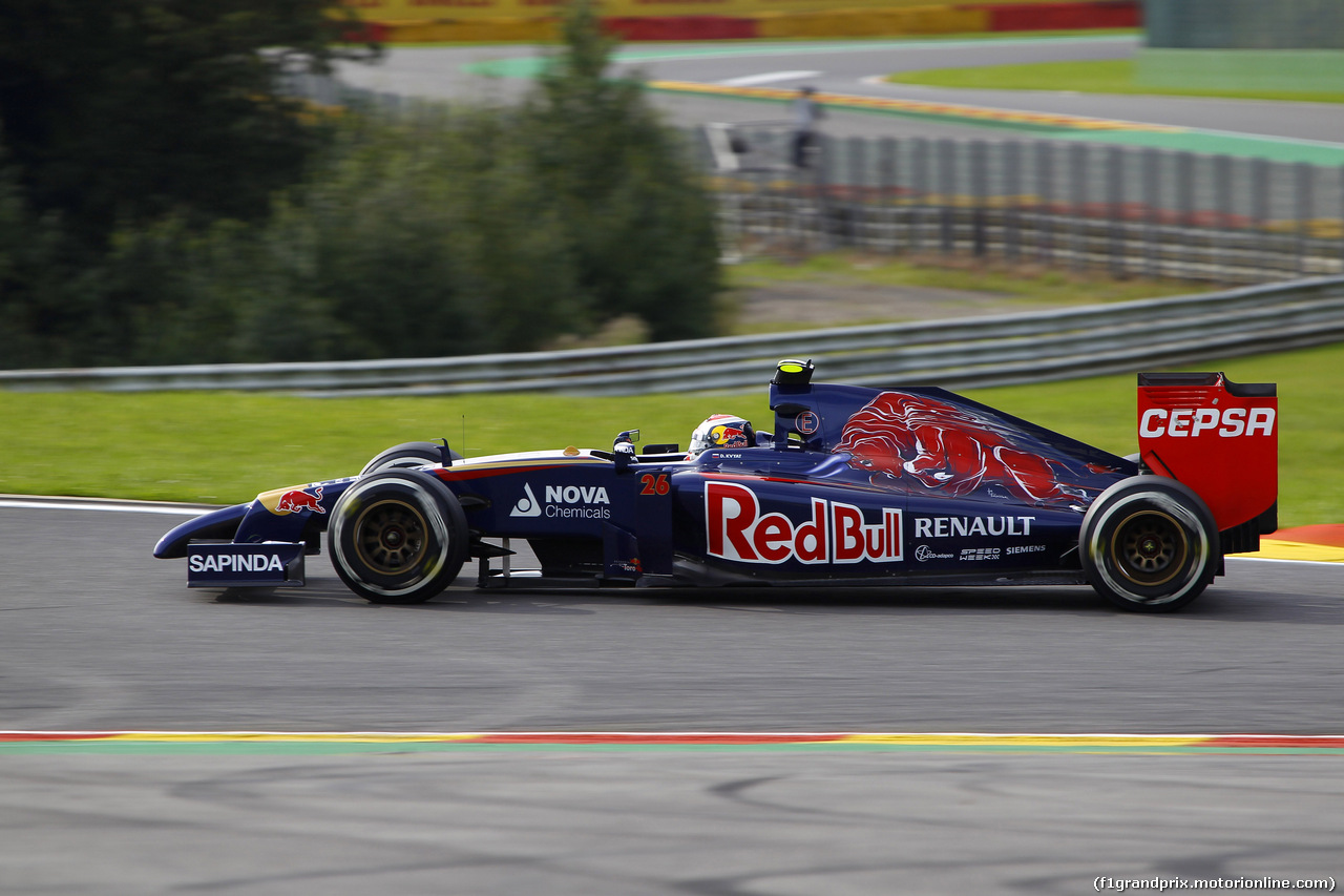 GP BELGIO, 22.08.2014- Prove Libere 1, Daniil Kvyat (RUS) Scuderia Toro Rosso STR9