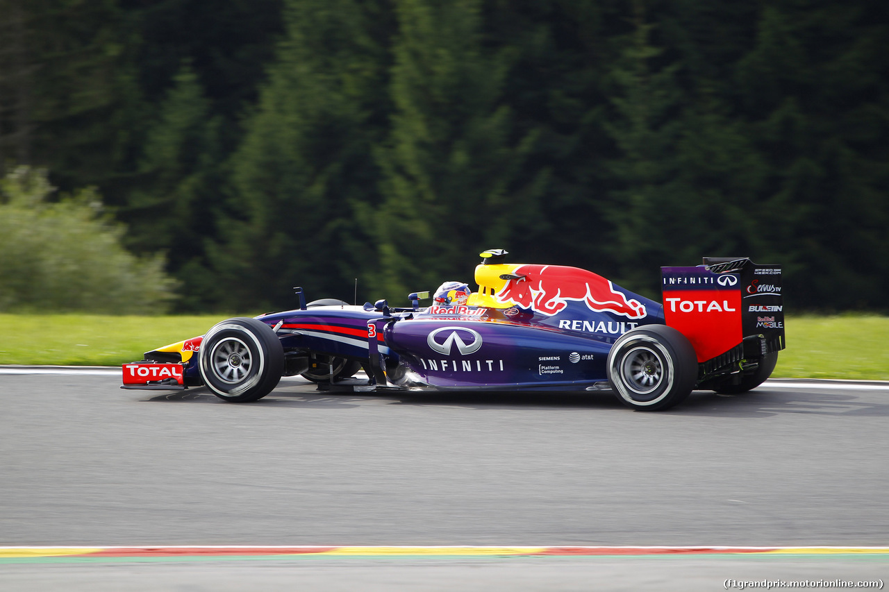 GP BELGIO, 22.08.2014- Prove Libere 1, Daniel Ricciardo (AUS) Red Bull Racing RB10