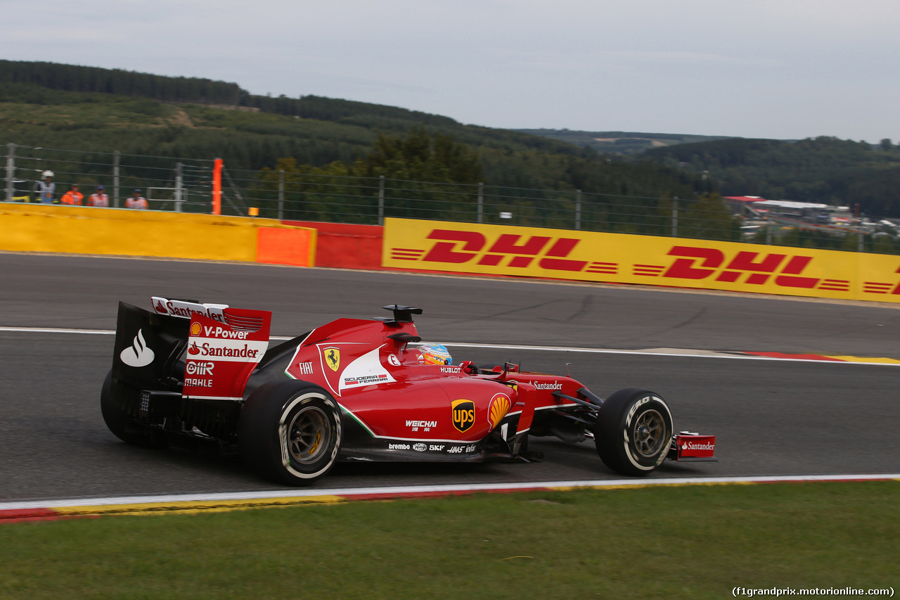 GP BELGIO, 22.08.2014- Prove Libere 1, Fernando Alonso (ESP) Ferrari F14-T