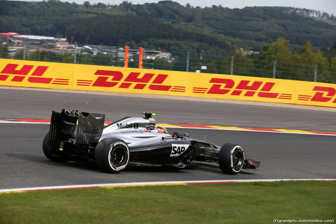 GP BELGIO, 22.08.2014- Prove Libere 1, Kevin Magnussen (DEN) McLaren Mercedes MP4-29