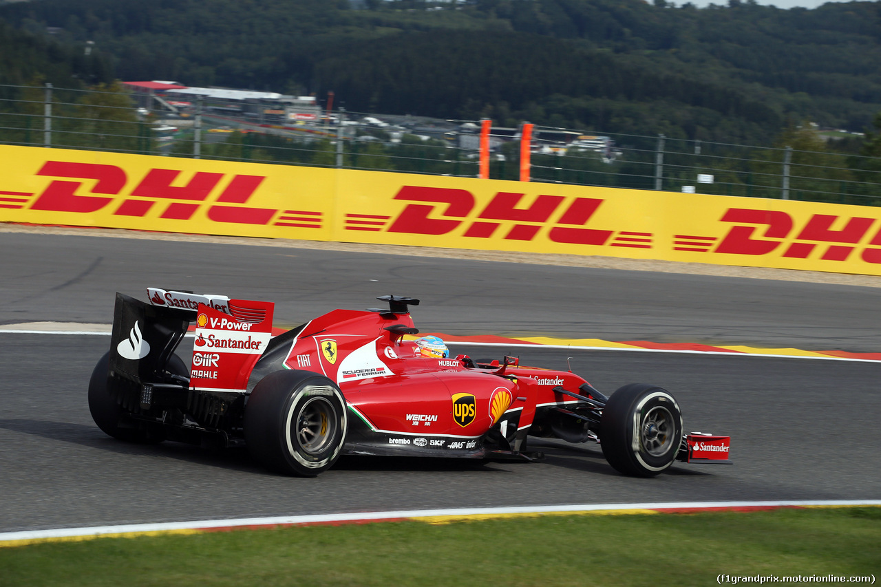 GP BELGIO, 22.08.2014- Prove Libere 1, Fernando Alonso (ESP) Ferrari F14-T