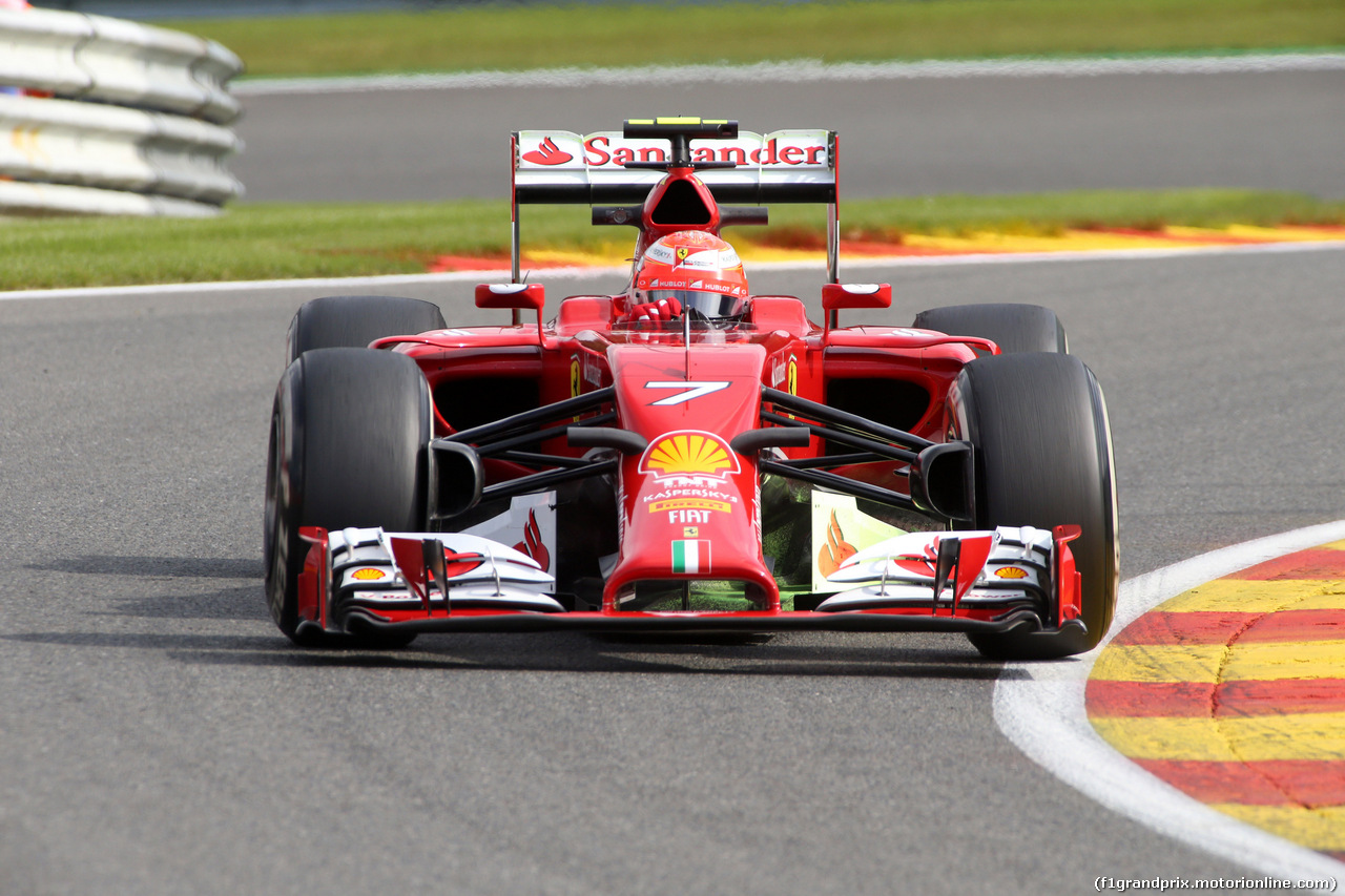 GP BELGIO, 22.08.2014- Prove Libere 1, Kimi Raikkonen (FIN) Ferrari F14-T