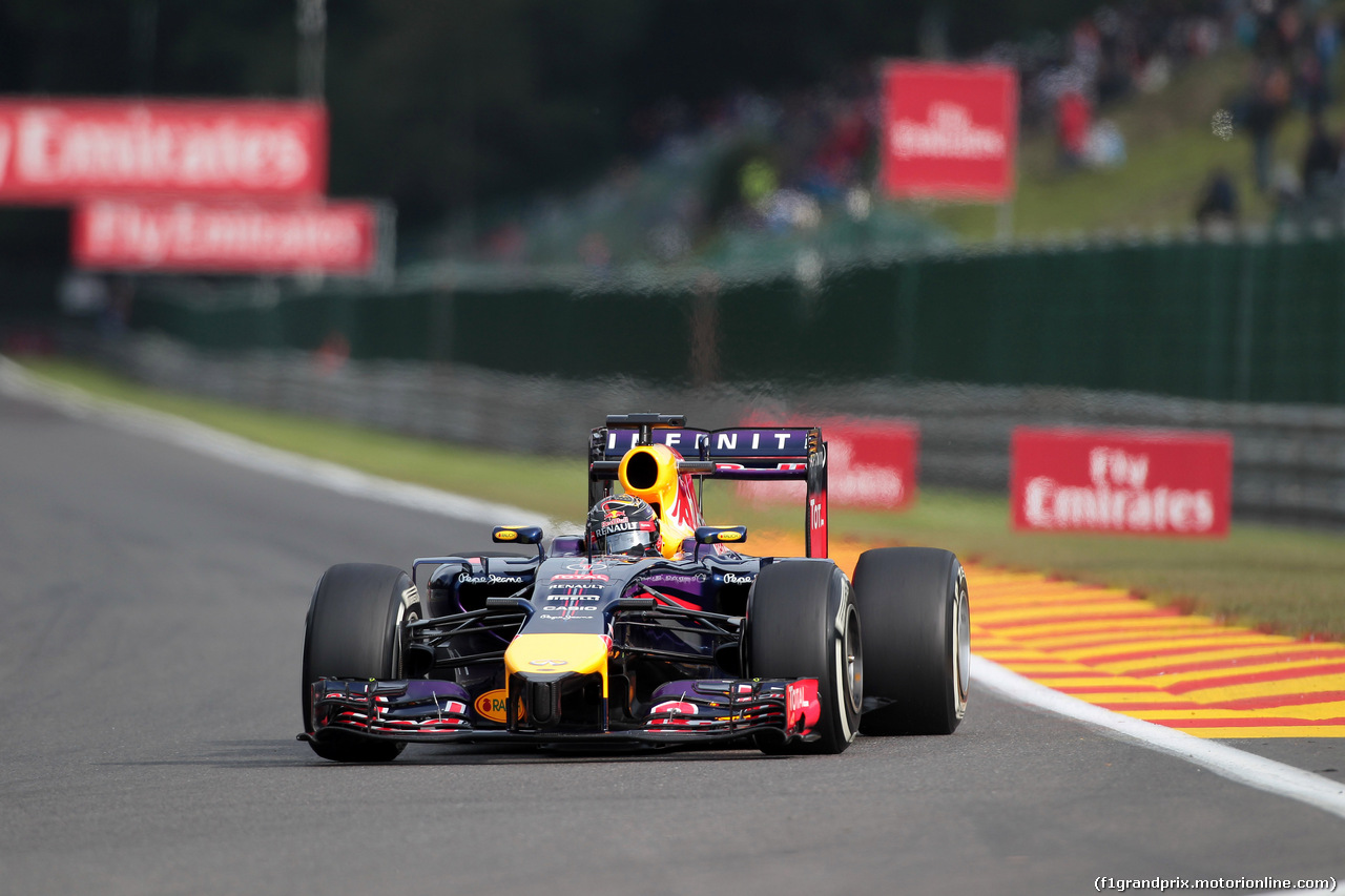 GP BELGIO, 22.08.2014- Prove Libere 1, Sebastian Vettel (GER) Red Bull Racing RB10