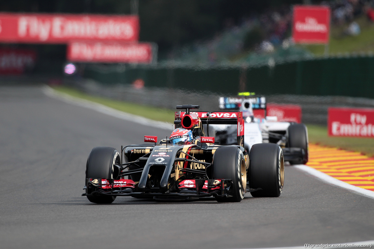 GP BELGIO, 22.08.2014- Prove Libere 1, Romain Grosjean (FRA) Lotus F1 Team E22