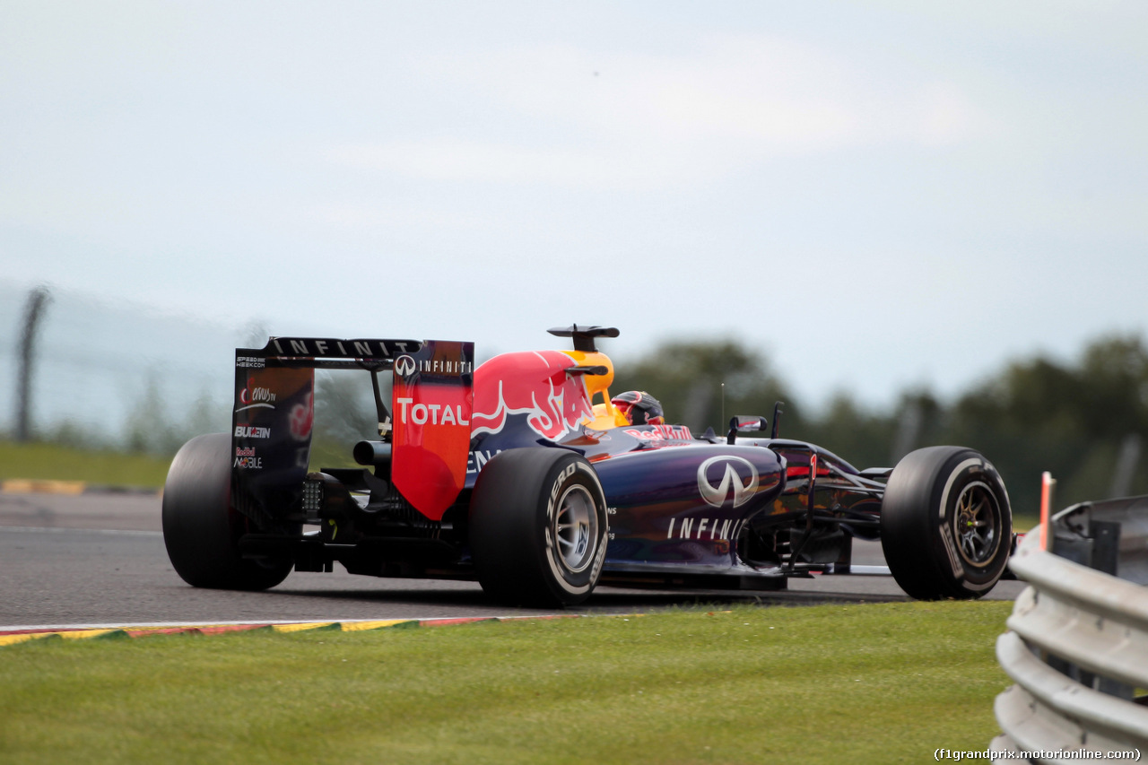 GP BELGIO, 22.08.2014- Prove Libere 1, Sebastian Vettel (GER) Red Bull Racing RB10