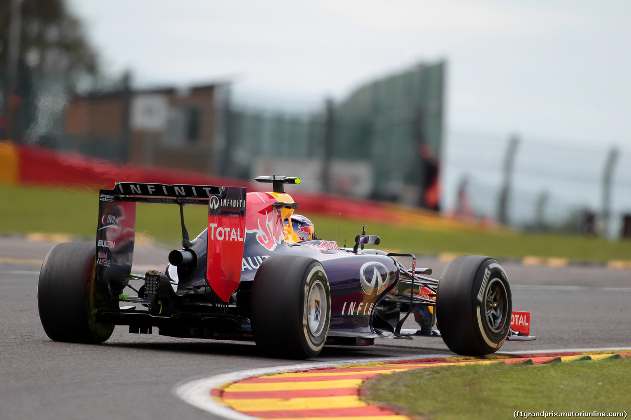 GP BELGIO, 22.08.2014- Prove Libere 1, Daniel Ricciardo (AUS) Red Bull Racing RB10