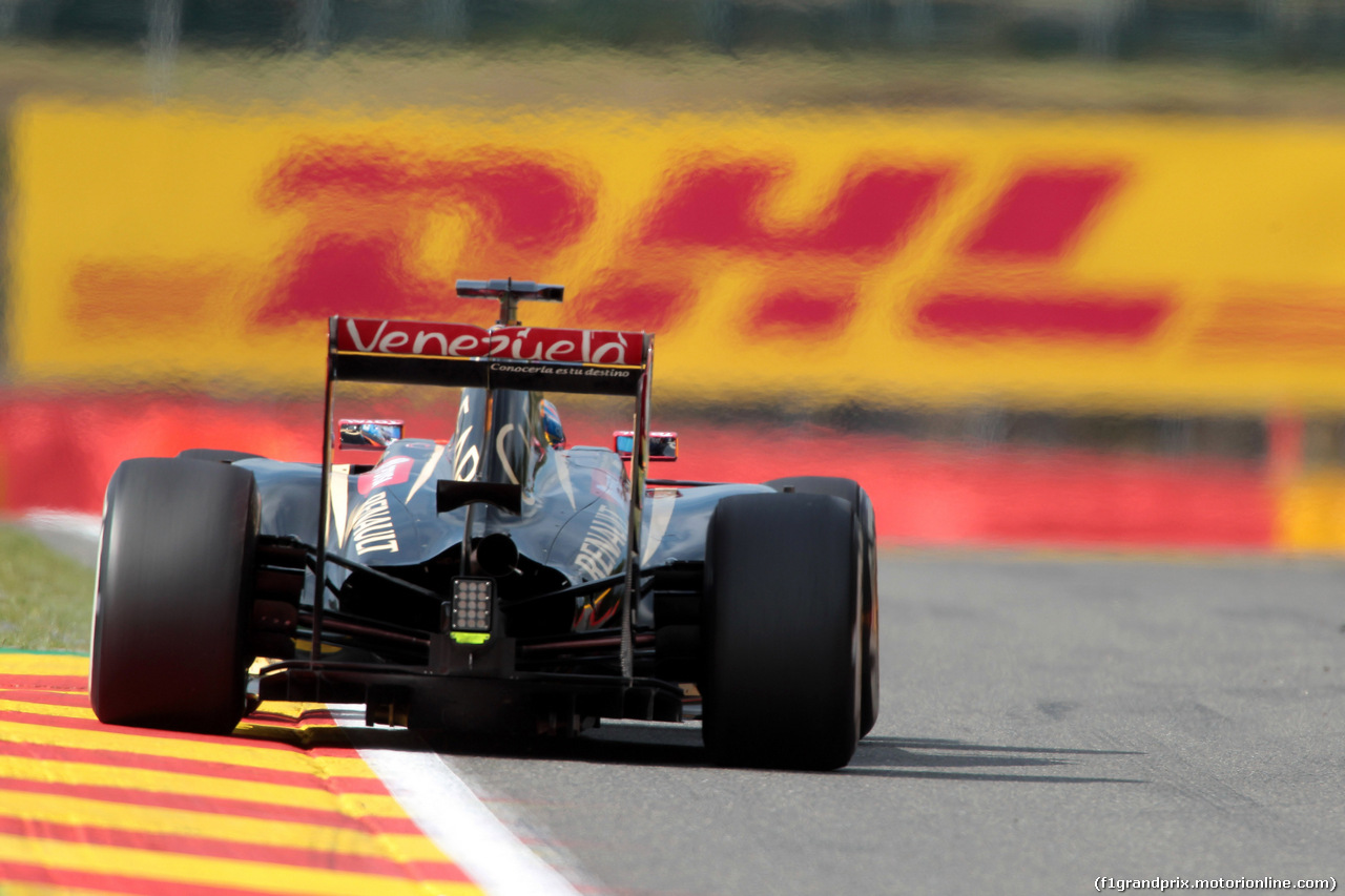 GP BELGIO, 22.08.2014- Prove Libere 1, Romain Grosjean (FRA) Lotus F1 Team E22