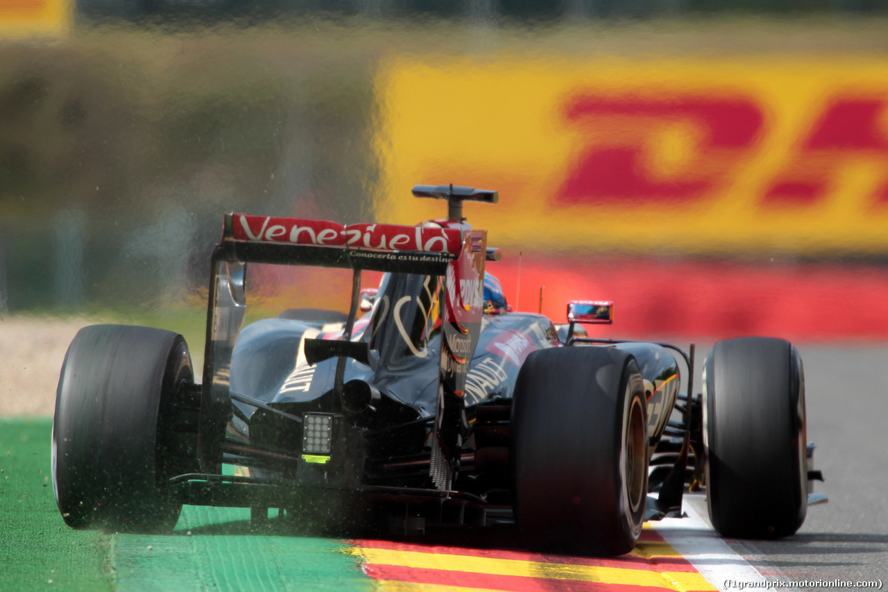 GP BELGIO, 22.08.2014- Prove Libere 1, Pastor Maldonado (VEN) Lotus F1 Team E22